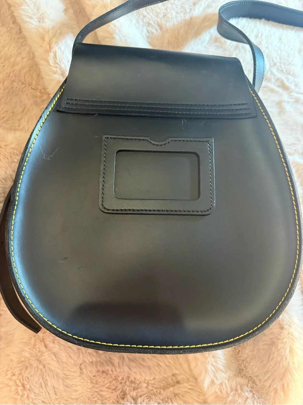 Dr. Martens Black Kiev Leather Tassel Saddle Bag Crossbody Kiltie Fringe